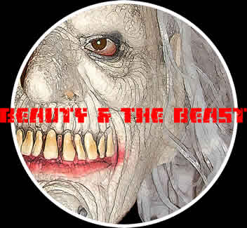 Front cover of the paperback edition of the graphic novel "BEAUTY AND THE BEAST: Fantastic Deep Space Romances with the Stars of Art Nihilism" by Joy Rip